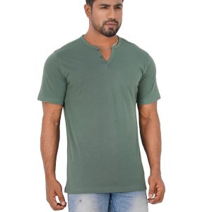 notch neck, v neck, stylish casual, mens t shirt