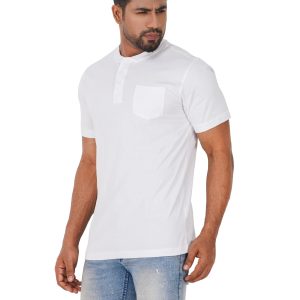 men's henley pocket, white t shirt, vast horizon, casual, stylish